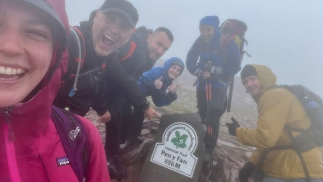 South West Water colleagues raise £1,300 for WaterAid charity by hiking over 28km at the Brecon Beacons- image