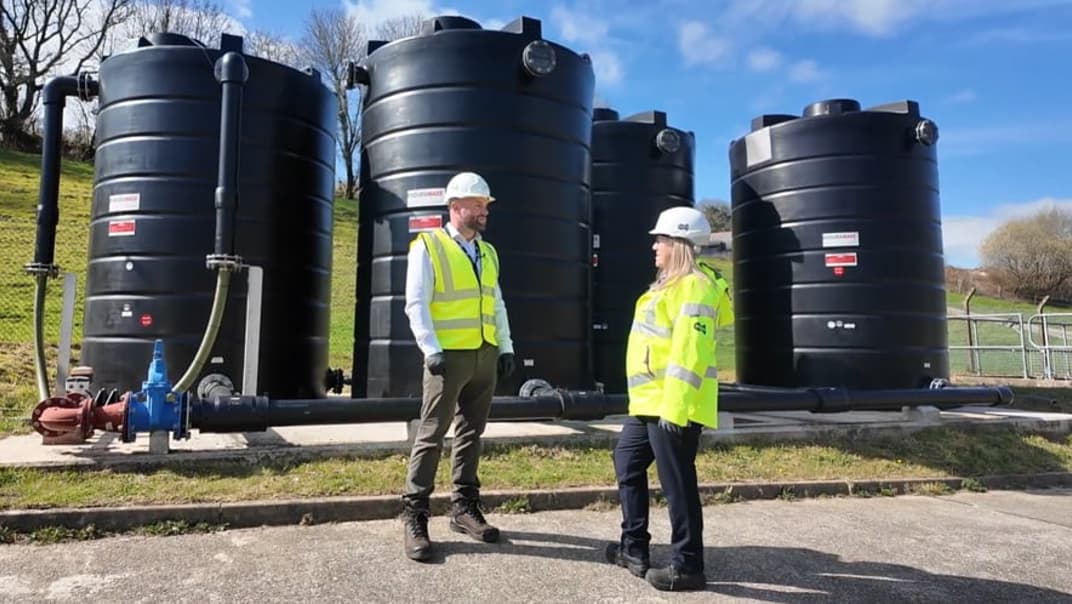 CEO and Director of Wastewater Operations discuss reduction of storm overflow spills at Rilla Mill- image