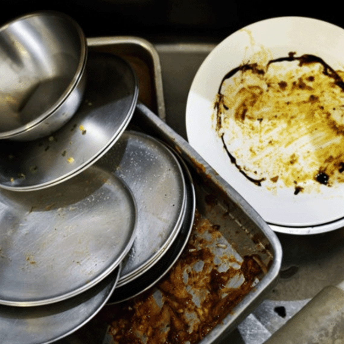 Picture of dirty plates