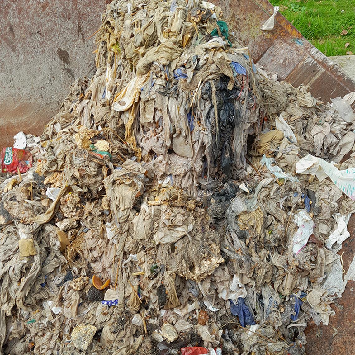 Picture of a pile of dirty rags 