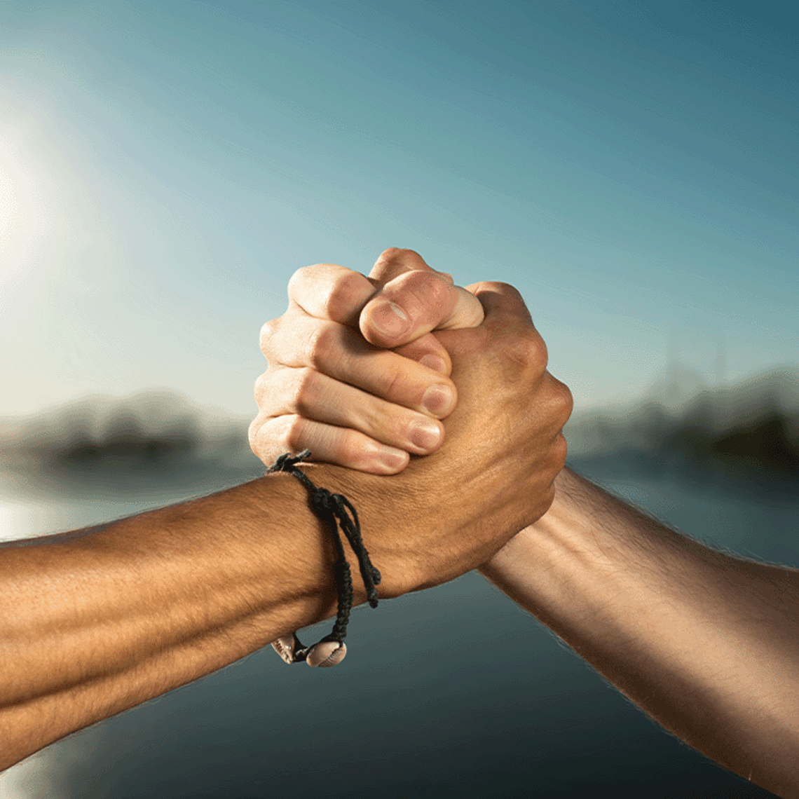 Picture of a casual handshake 