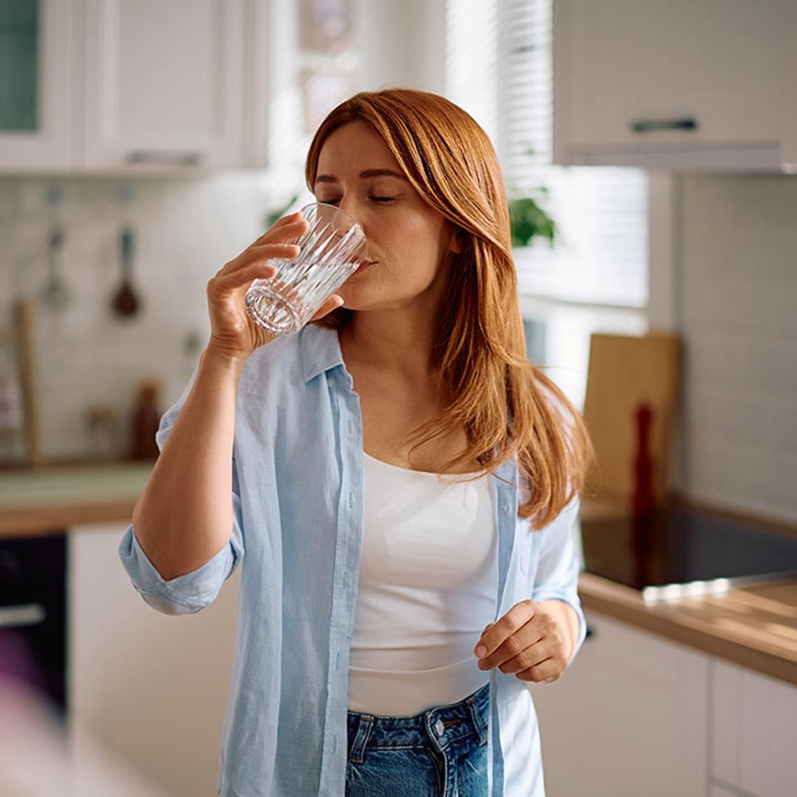 Women enjoying a glass of water