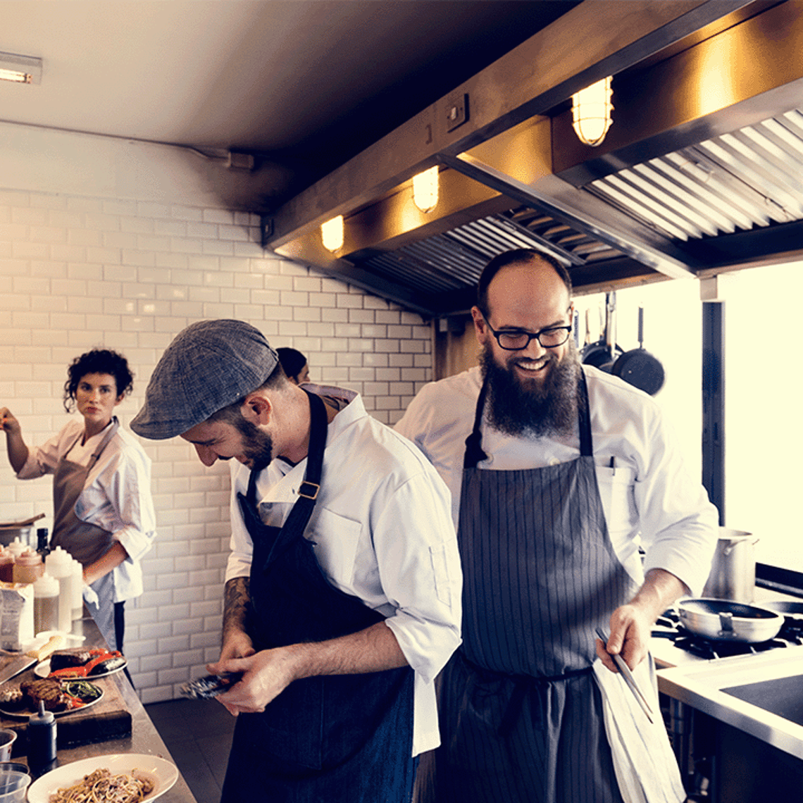 Picture of kitchen staff 