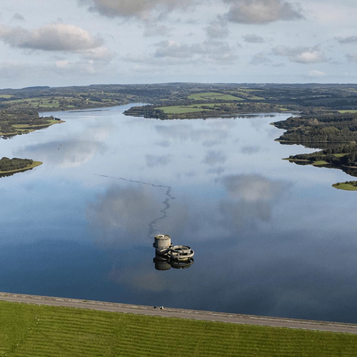 Aerial photo of Roadford reservoir