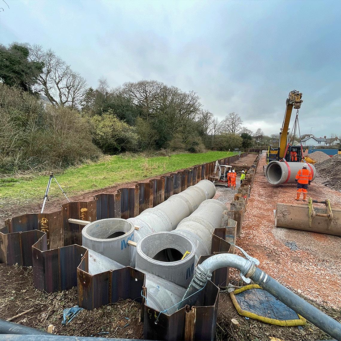 Picture of works to separate sewers 