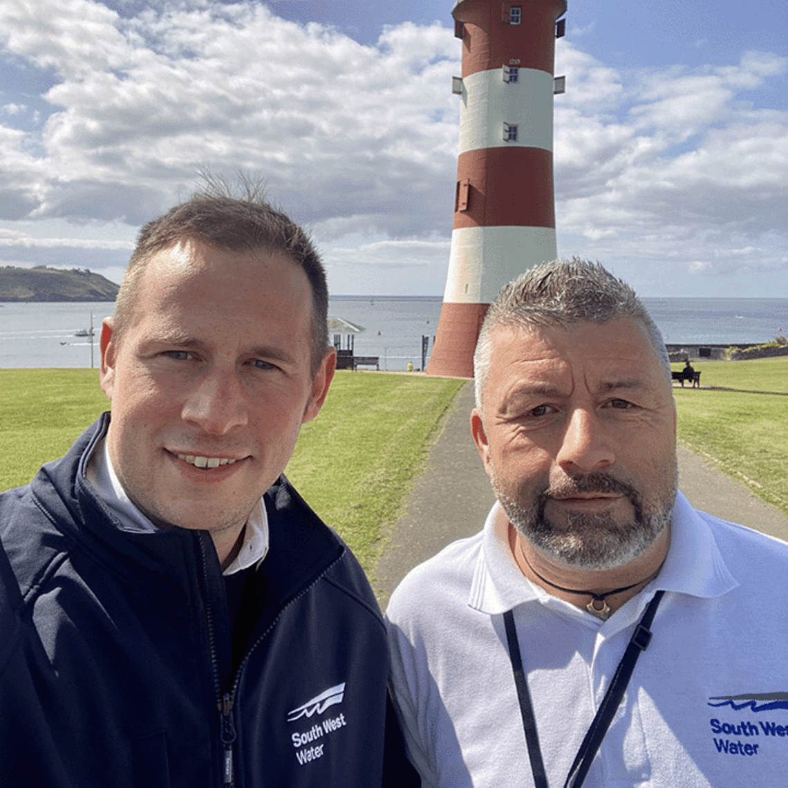 Two staff members at Plymouth Hoe
