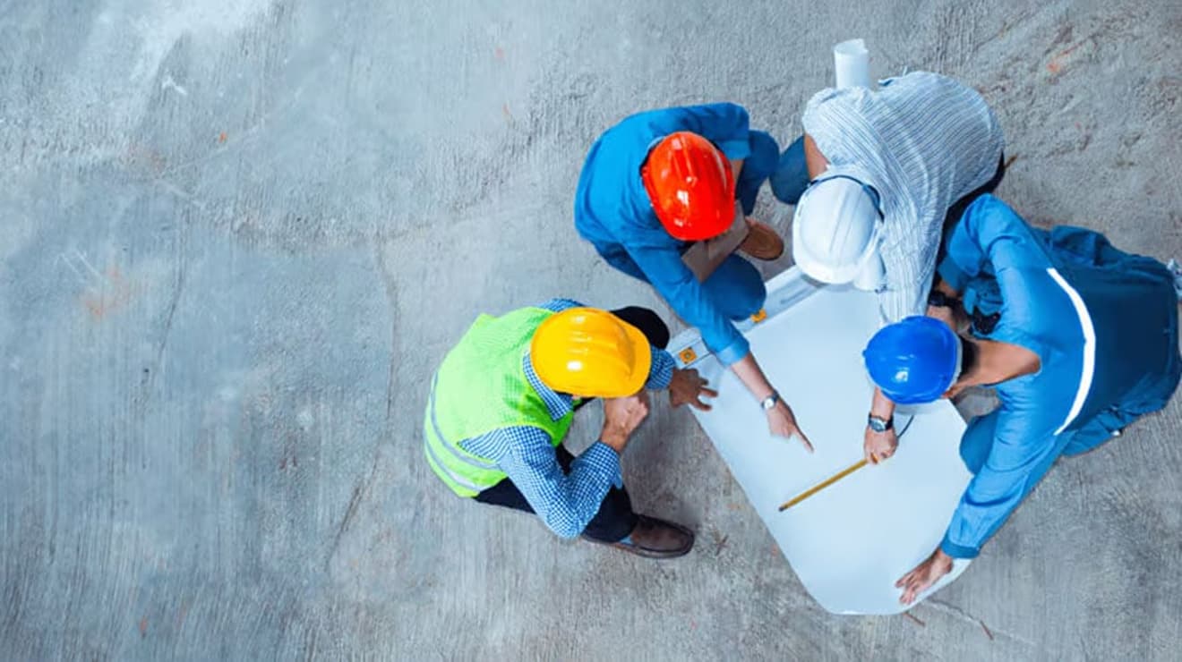 Builders and developers in a meeting