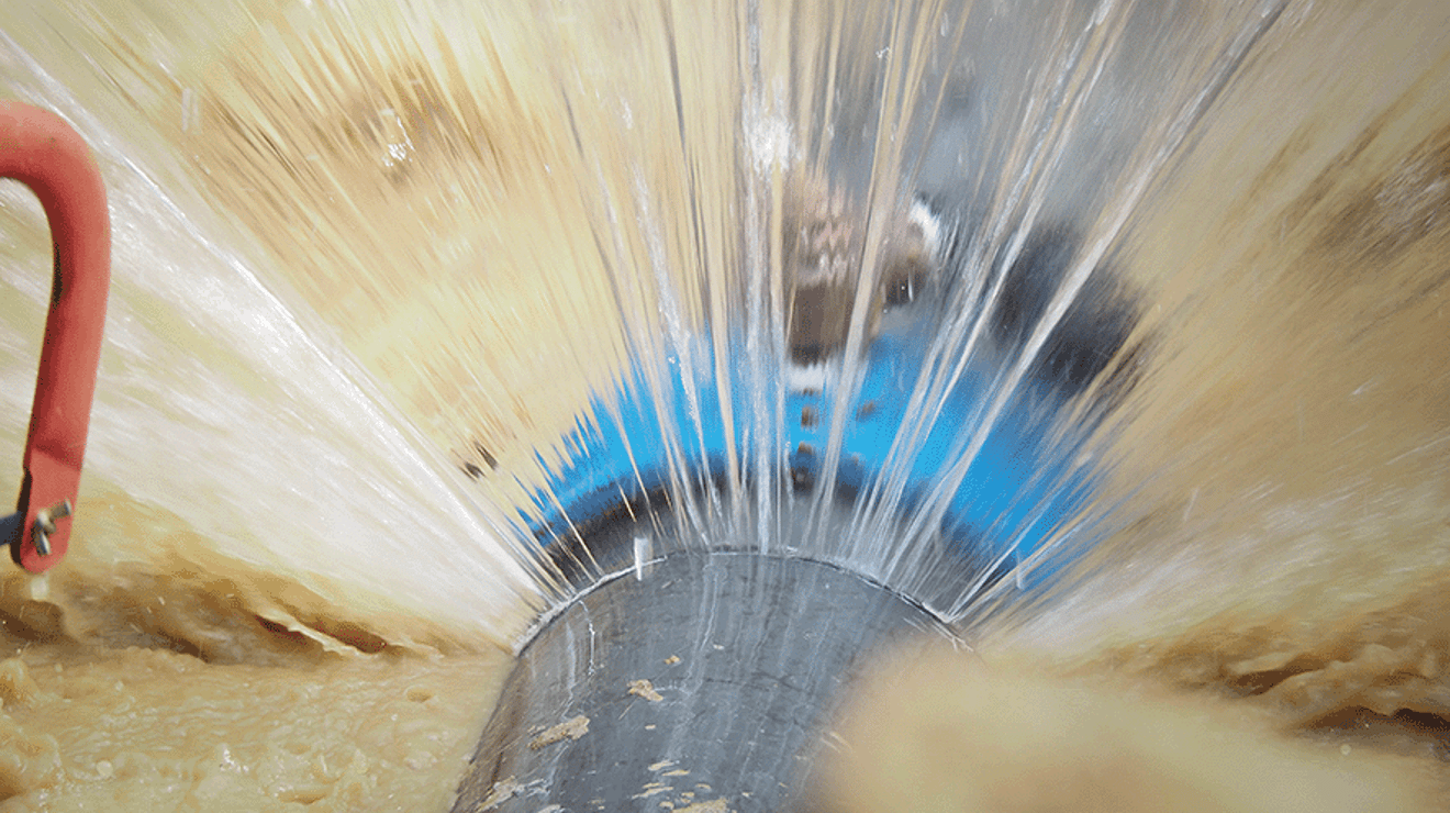 burst water pipe