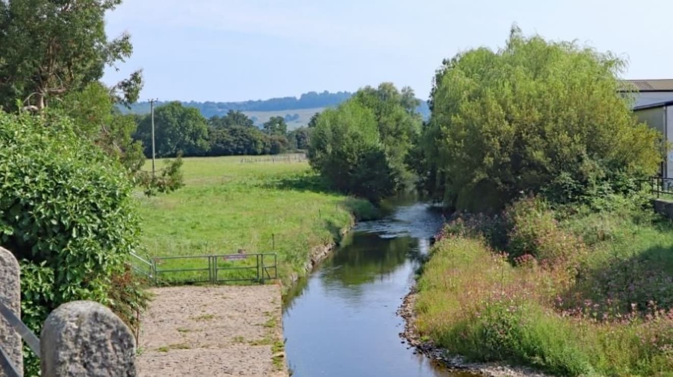 River coly on a sunny day with blue skies