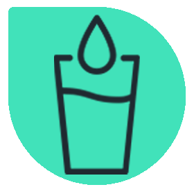green drinking water icon