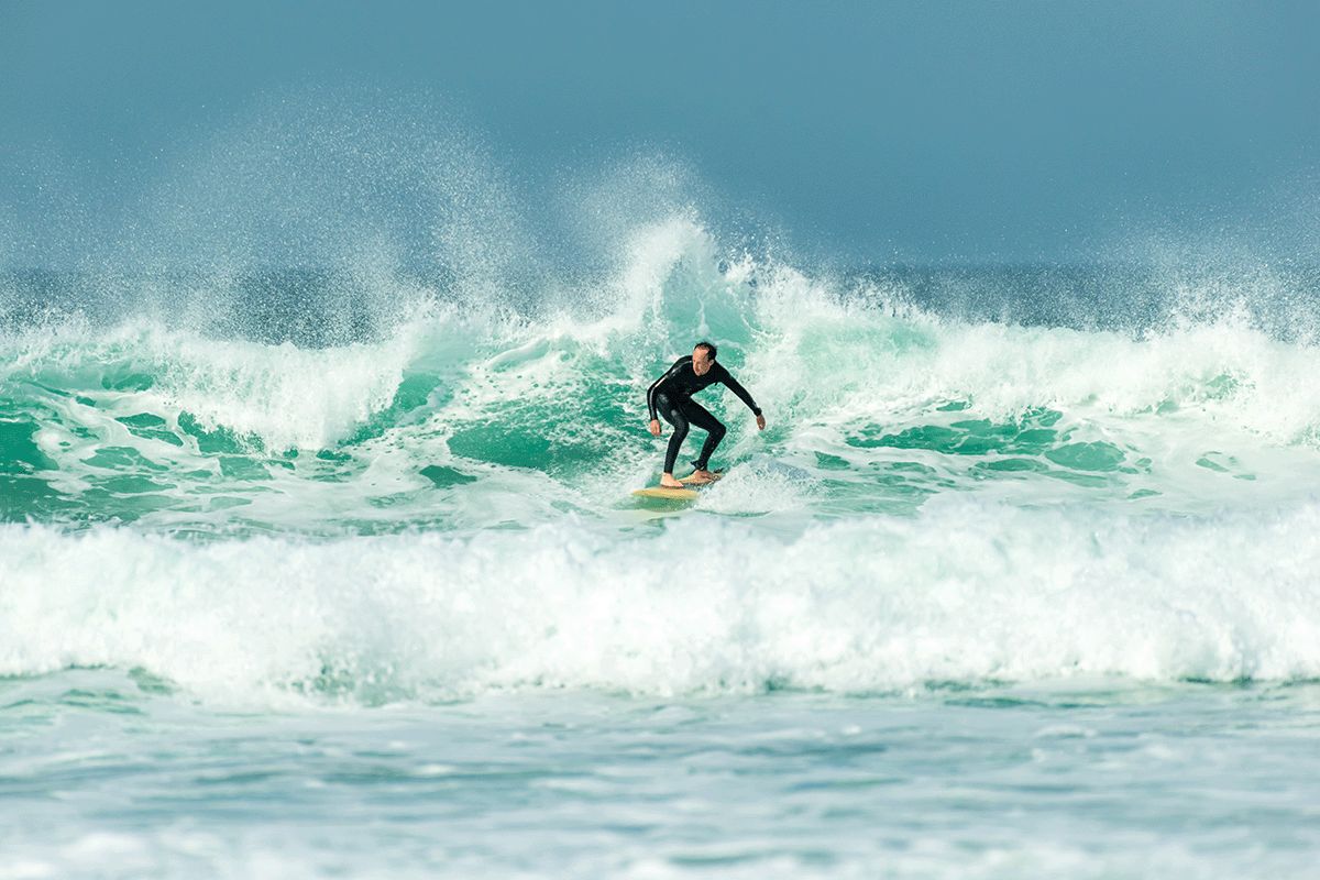 Man surfing in the sea