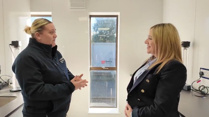 Susan Davy speaking to Helen Rundle