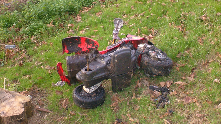 Sit on childs toy found in a sewer