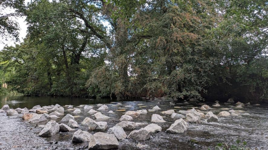 Large boulders in the River Lyd - Credit: Westcountry Rivers Trust