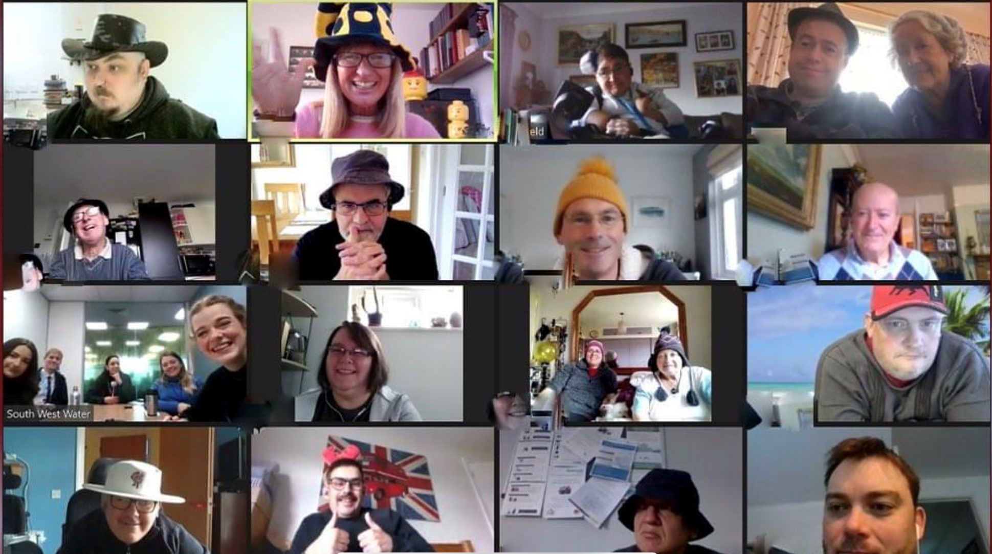 an image of attendees of the online meeting