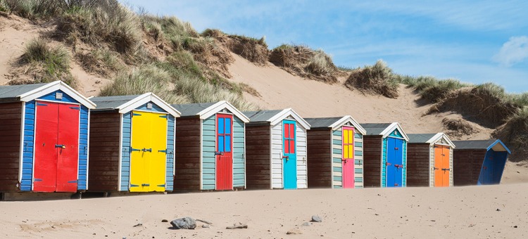 image of some beach huts