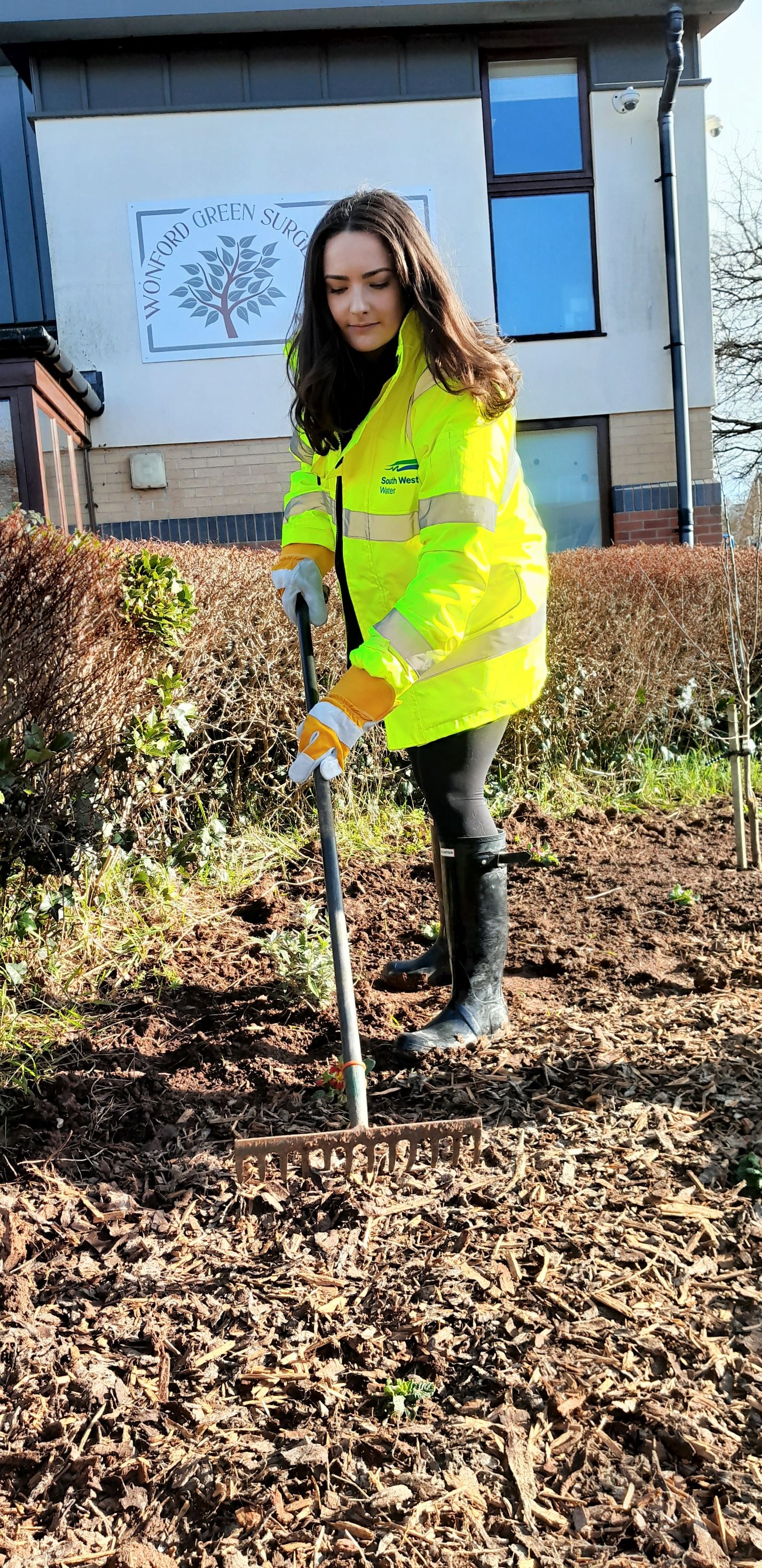 South West Water worker helping 
