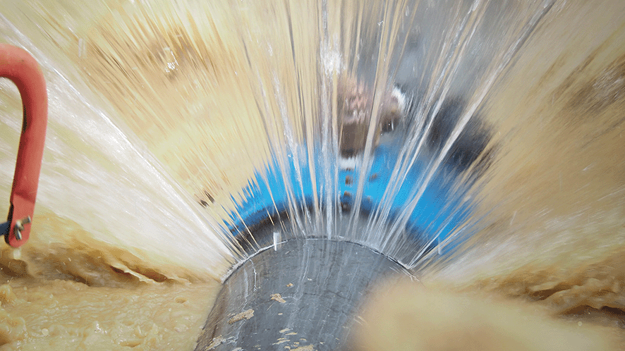 burst water pipe